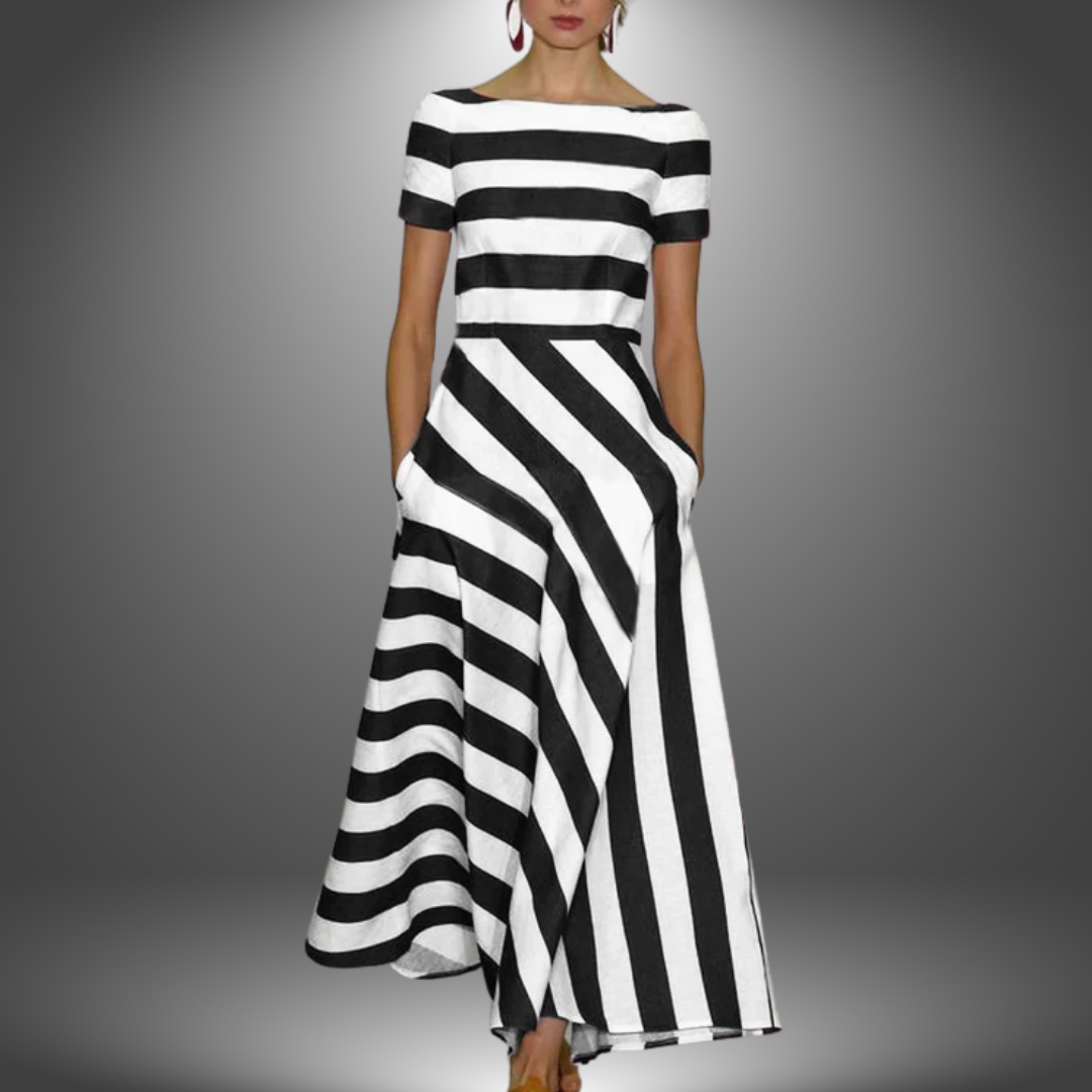 Nicole | Handmade striped long dress