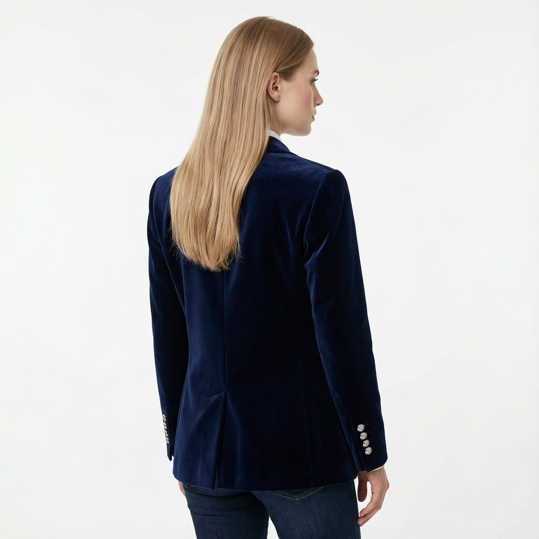 Mireille Midnight Velvet Blazer – Smooth Evening-Inspired Finish