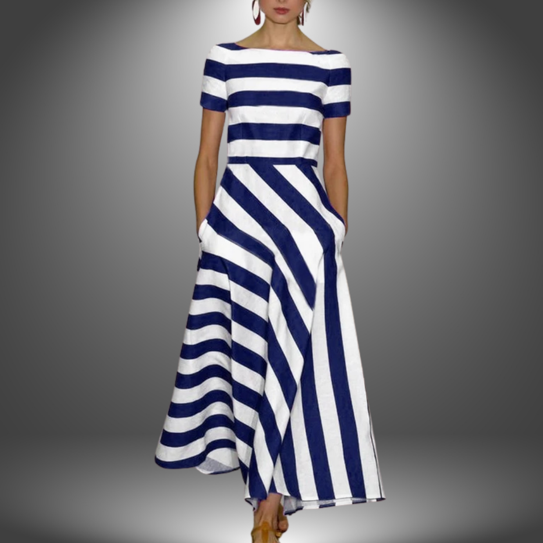 Nicole | Handmade striped long dress