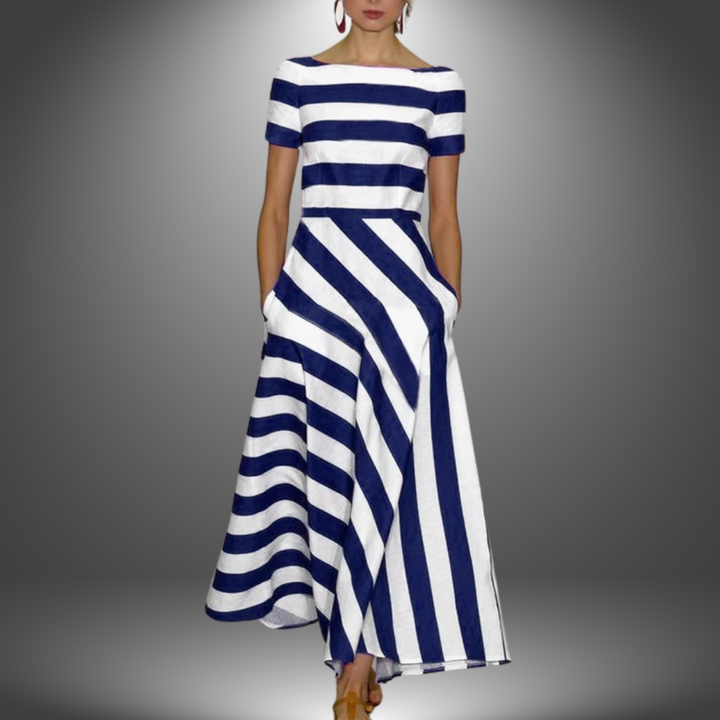 Nicole | Handmade striped long dress