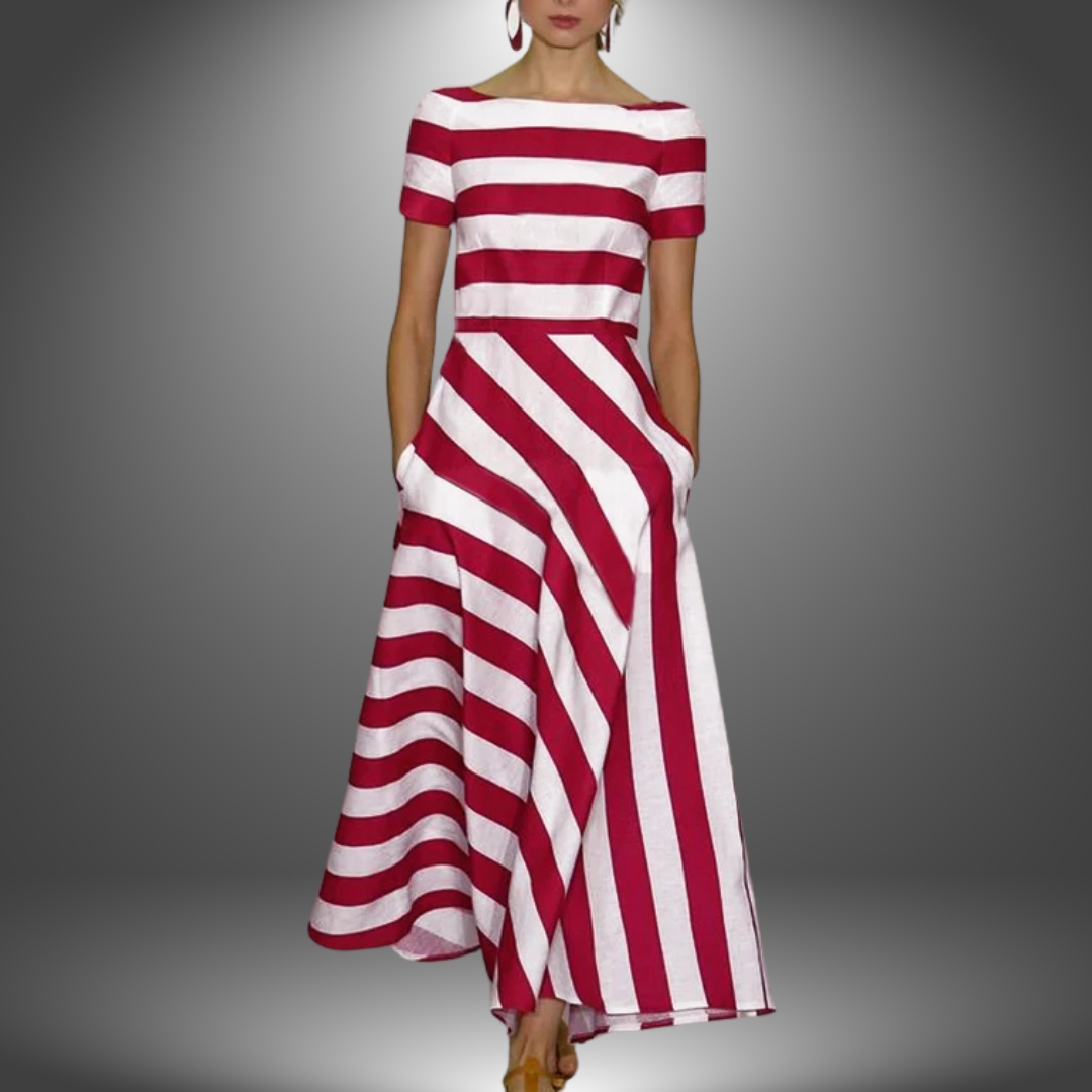 Nicole | Handmade striped long dress