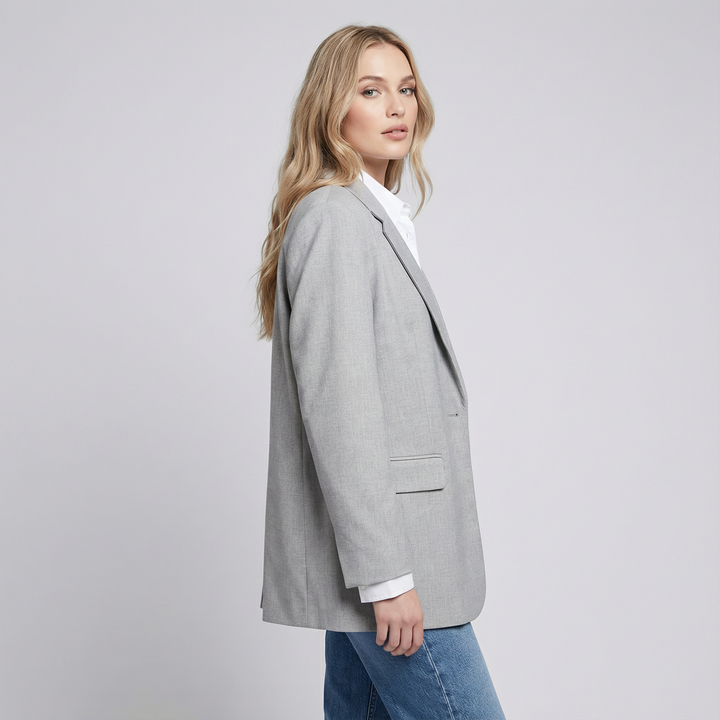 Chantal Gray Tailored Blazer – Minimalist Modern Fit